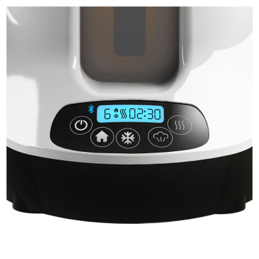 Smart bottle warmer with Bluetooth, digital display, white and black
