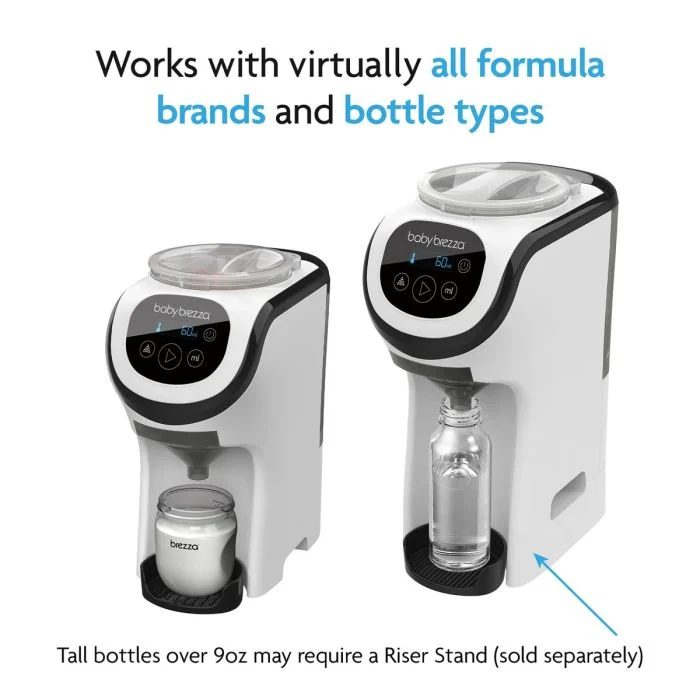 Baby Brezza Formula Pro Mini white and black automatic formula maker dispenser