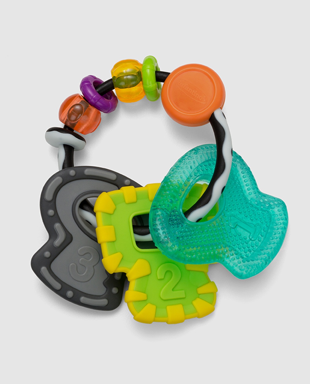 Infantino Slide and Chew multicolour baby teething toy with sliding keys