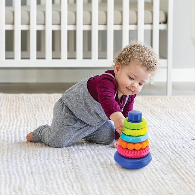 Infantino Rock n Stack Ring colourful stacking toy for infants and toddlers