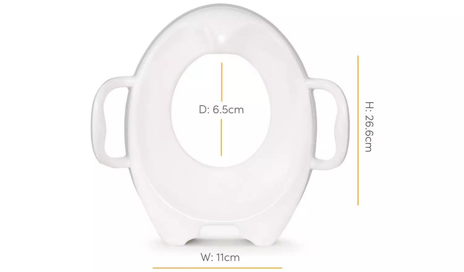 Munchkin white toilet trainer seat with handles for toddlers