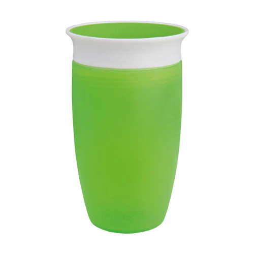 Munchkin Miracle 360 Degree green trainer cup with lid, 296ml