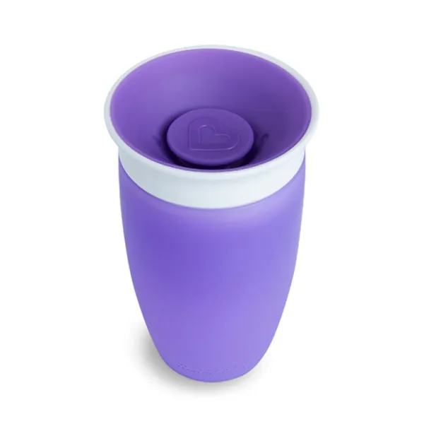 Munchkin Miracle 360 Degree Trainer Cup with lid, purple, 296ml