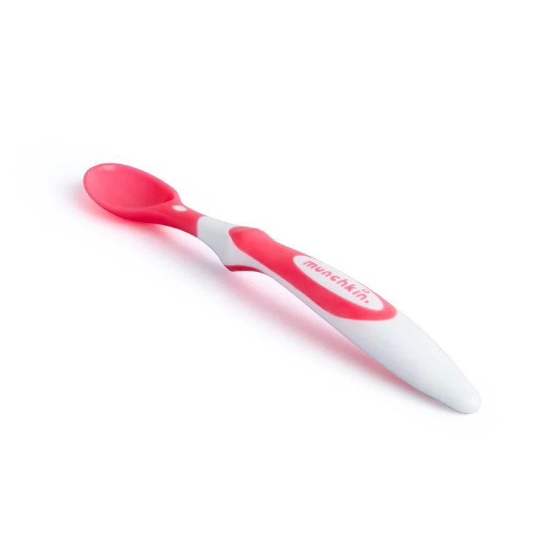 Munchkin soft tip infant spoon pink and white pack of six