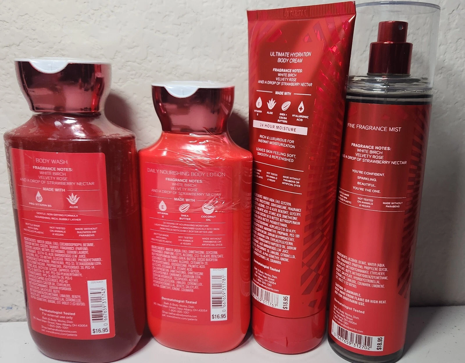Bath & Body Works You're The One red body cream, lotion, wash and fragrance mist set