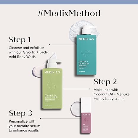 Medix 5.5 Coconut Oil and Manuka Honey body lotion 44ml bottle