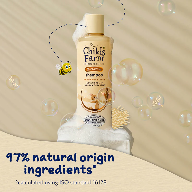 Child's Farm OatDerma fragrance-free shampoo 250ml bottle