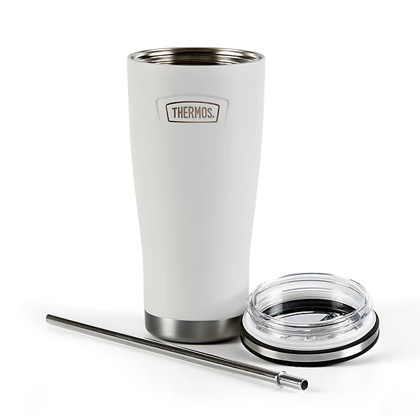 Thermos Icon white cold cup 710ml with straw and lid