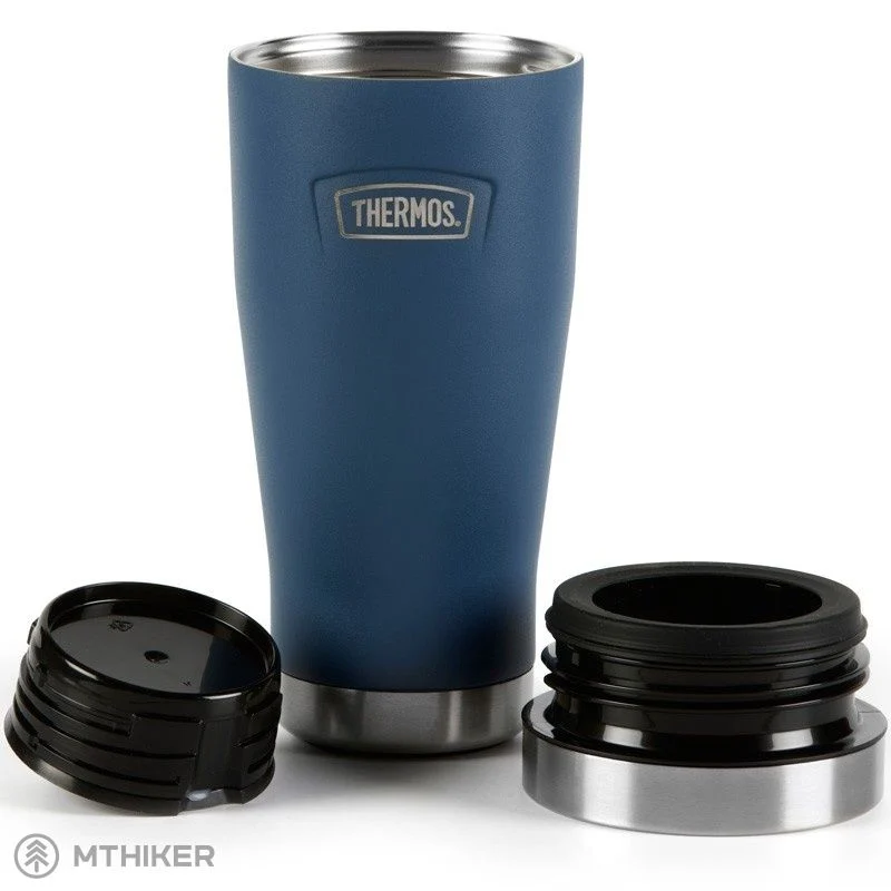 Thermos Icon thermal mug 470 ml navy blue with stainless steel base
