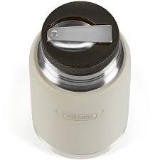 Thermos Icon sandstone thermal food flask 710ml with black lid