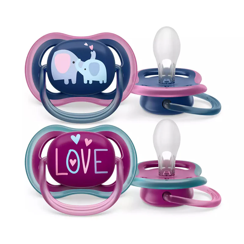 Philips Avent Ultra Air Soother Girl 18m+ 2 pack pink and purple