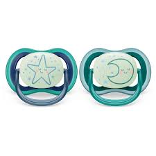 Philips Avent Air Night Soother Boy turquoise 6-18 months two pack