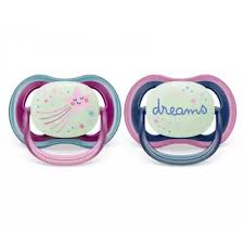 Philips Avent Air Night Soother Girl 6-18m pack of two