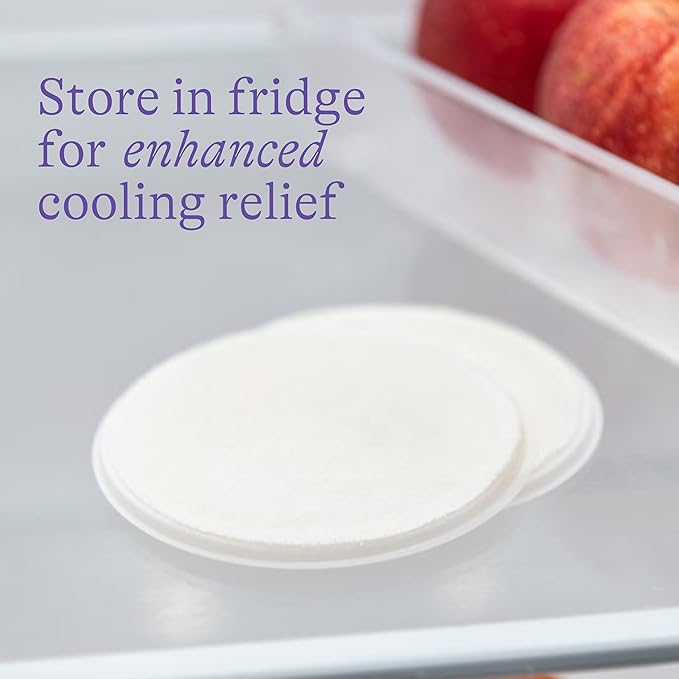 Lansinoh Soothies cooling gel pads two-pack in refrigerator
