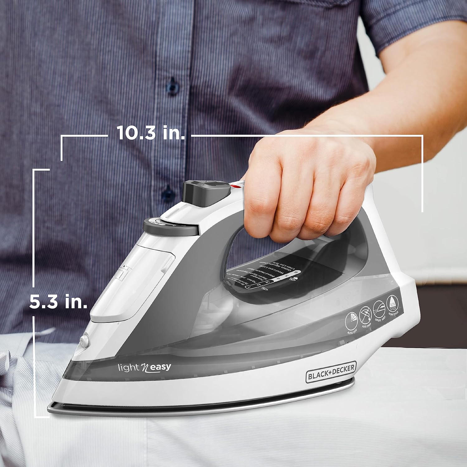 Russell Hobbs Light & Easy Brights Aqua Steam Iron, Fabric Softening Infused Ceramic Soleplate. 2x smoother glide, 2x durability, 240ml Water Tank, 115g Steam Shot, 35g Continuous Steam, 2400W, 26482 — photo 2