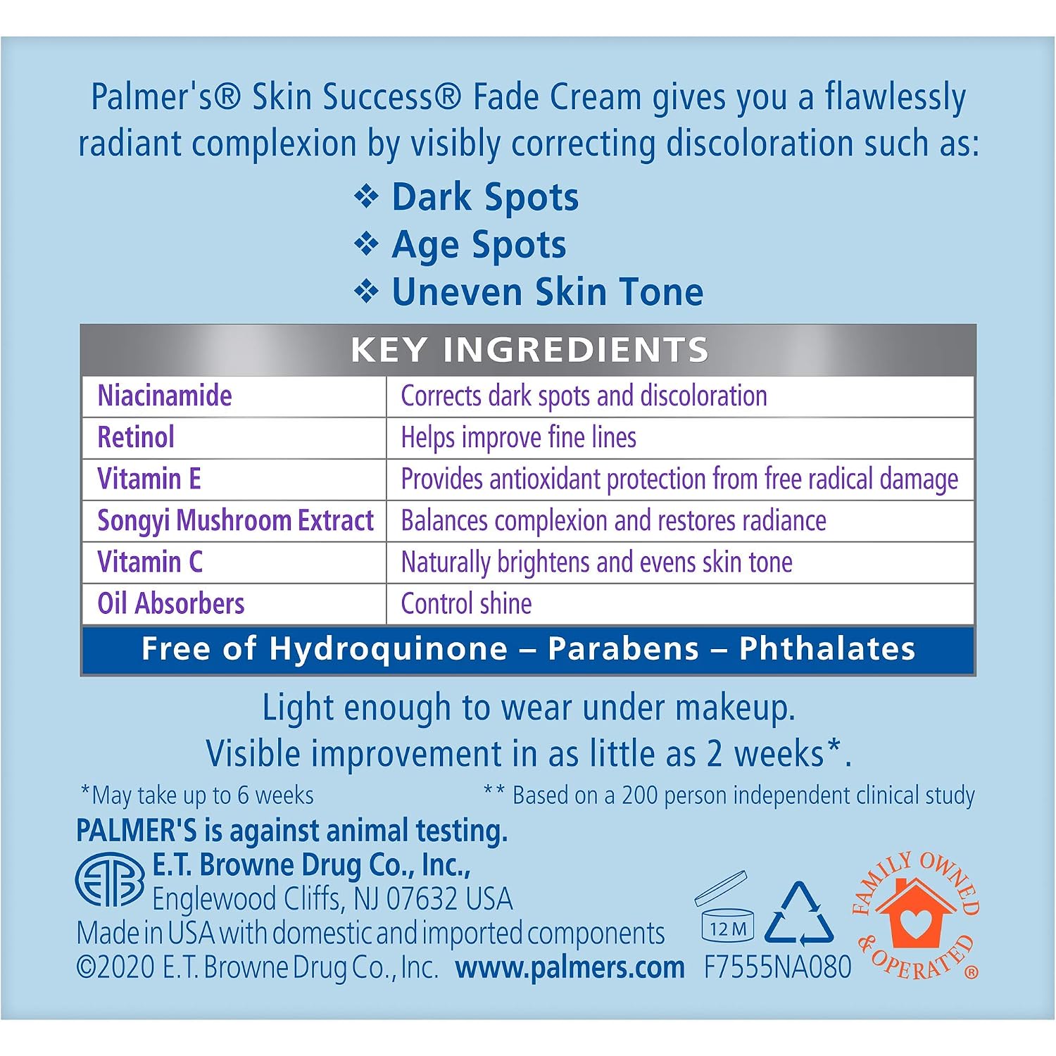 Palmer's Skin Success Anti-Dark Spot Fade Cream for Oily Skin 0.7 oz (75g) jar — photo 10