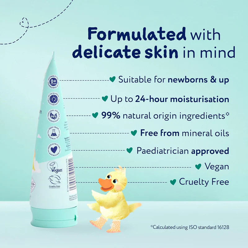 Child's Farm Baby Nappy Cream 100ml, white and mint tube
