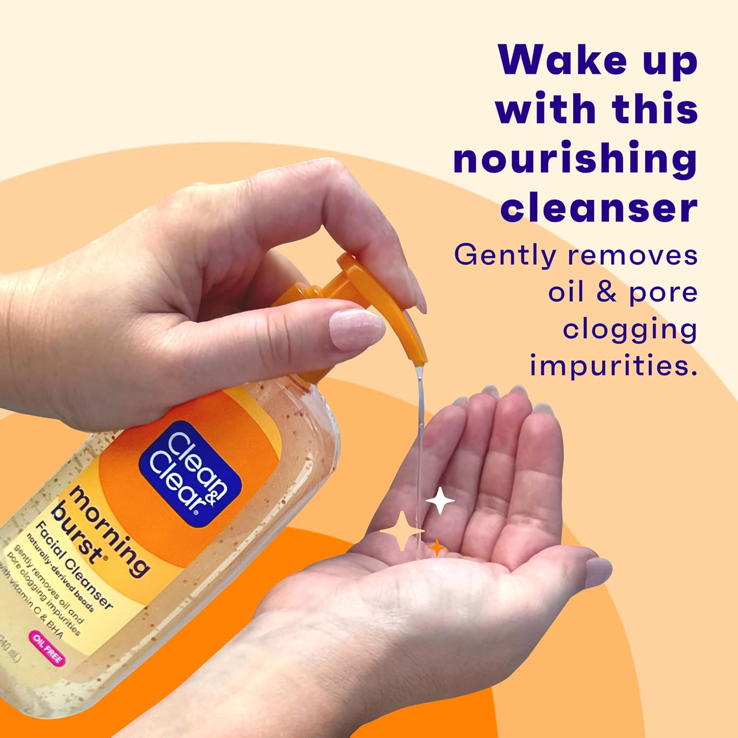 Clean & Clear Morning Burst Oil-Free Facial Cleanser with Vitamin C & BHA, Daily Nourishing Face Wash Gently Cleanses to Remove Oil & Pore... — photo 3
