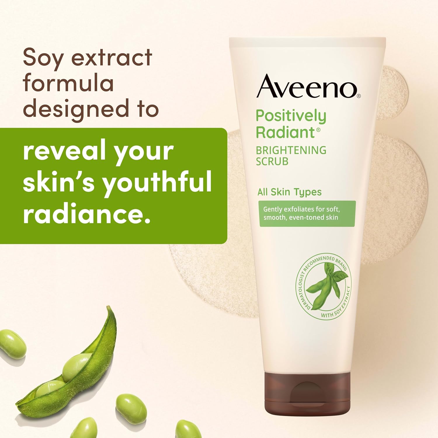 Aveeno Positively Radiant Skin Brightening Exfoliating Daily Face Scrub (2 oz / 56.7 g). — photo 2
