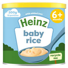 Heinz baby rice porridge 200g tin for 6+ months old infants