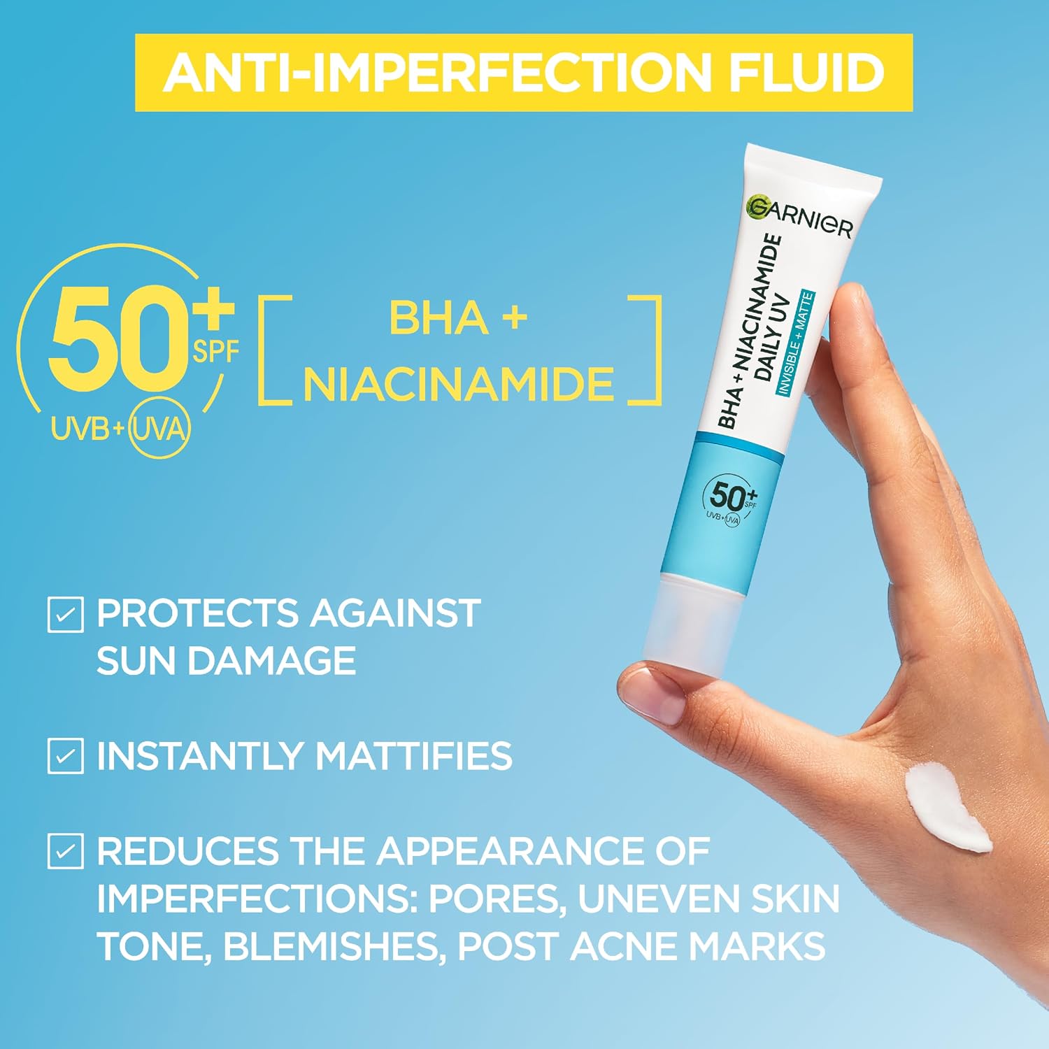 Garnier Pure Active BHA + Niacinamide Daily UV Fluid SPF 50+ (40ml) — photo 9