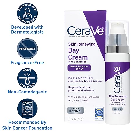 CeraVe Skin Renewing Day Cream SPF 30 50g | Retinol Moisturizer — photo 4