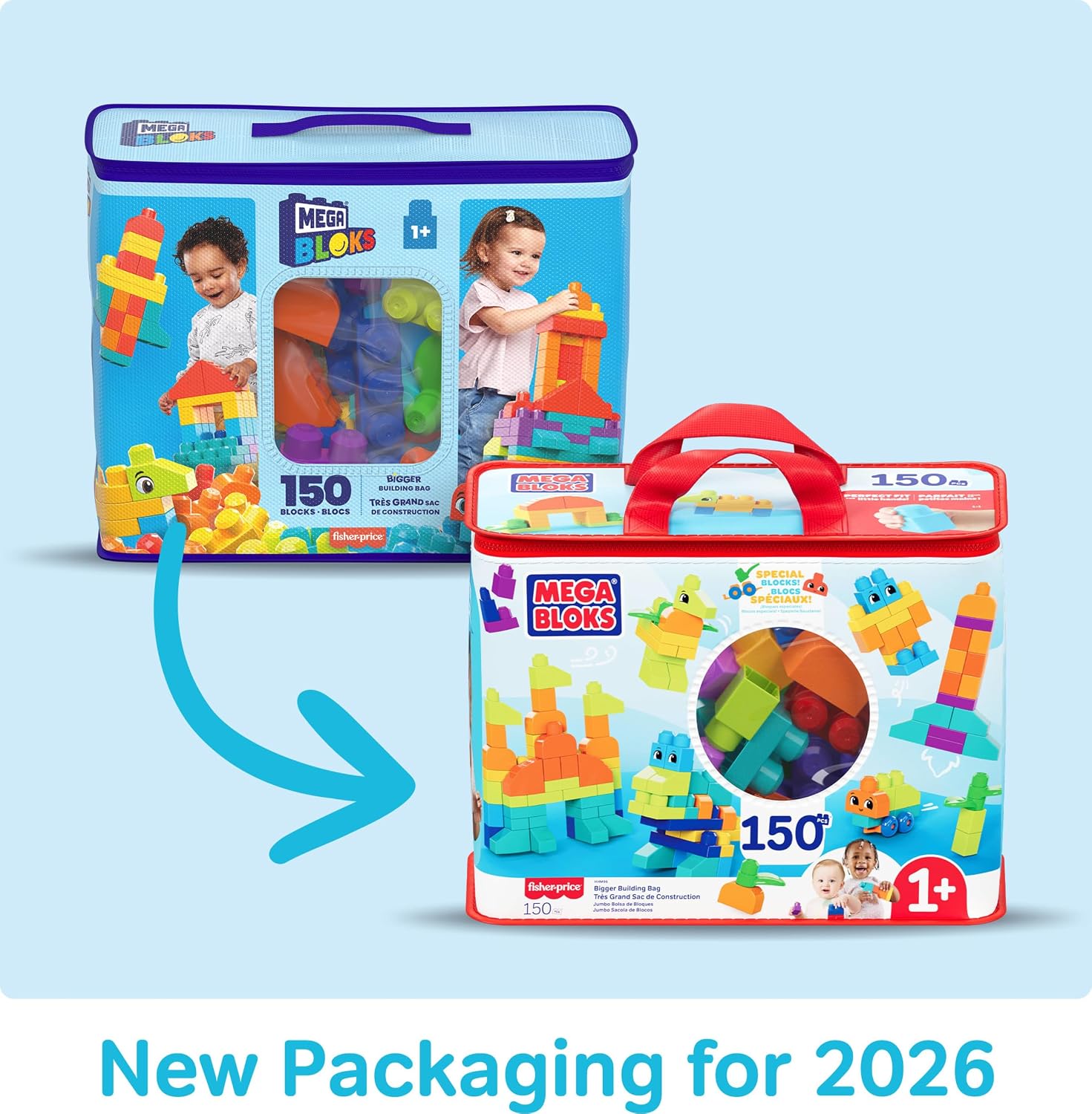 MEGA BLOKS First Builders Deluxe Building Bag Toy Blocks(150 Pieces) For Toddler — photo 7