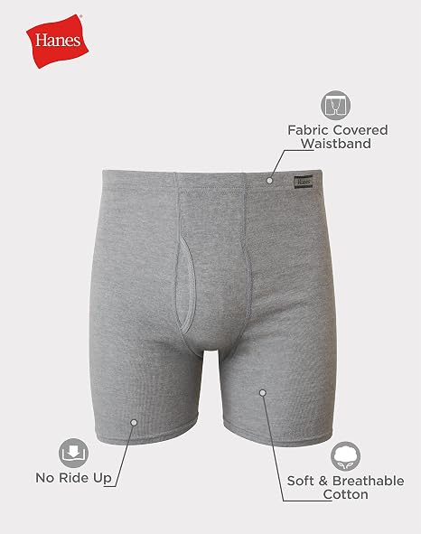 Mens Hanes Tagless wicking Cool Comfort 6 Pk. Sealed Large 36-38 Boxer Briefs... — photo 2