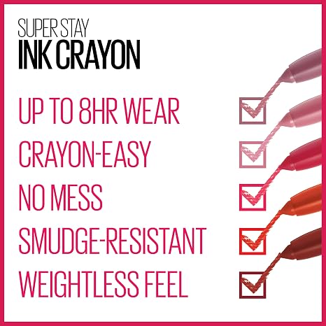 Maybelline New York Super Stay Ink Crayon Lipstick in the shade #110 Rise To The Top. — photo 6