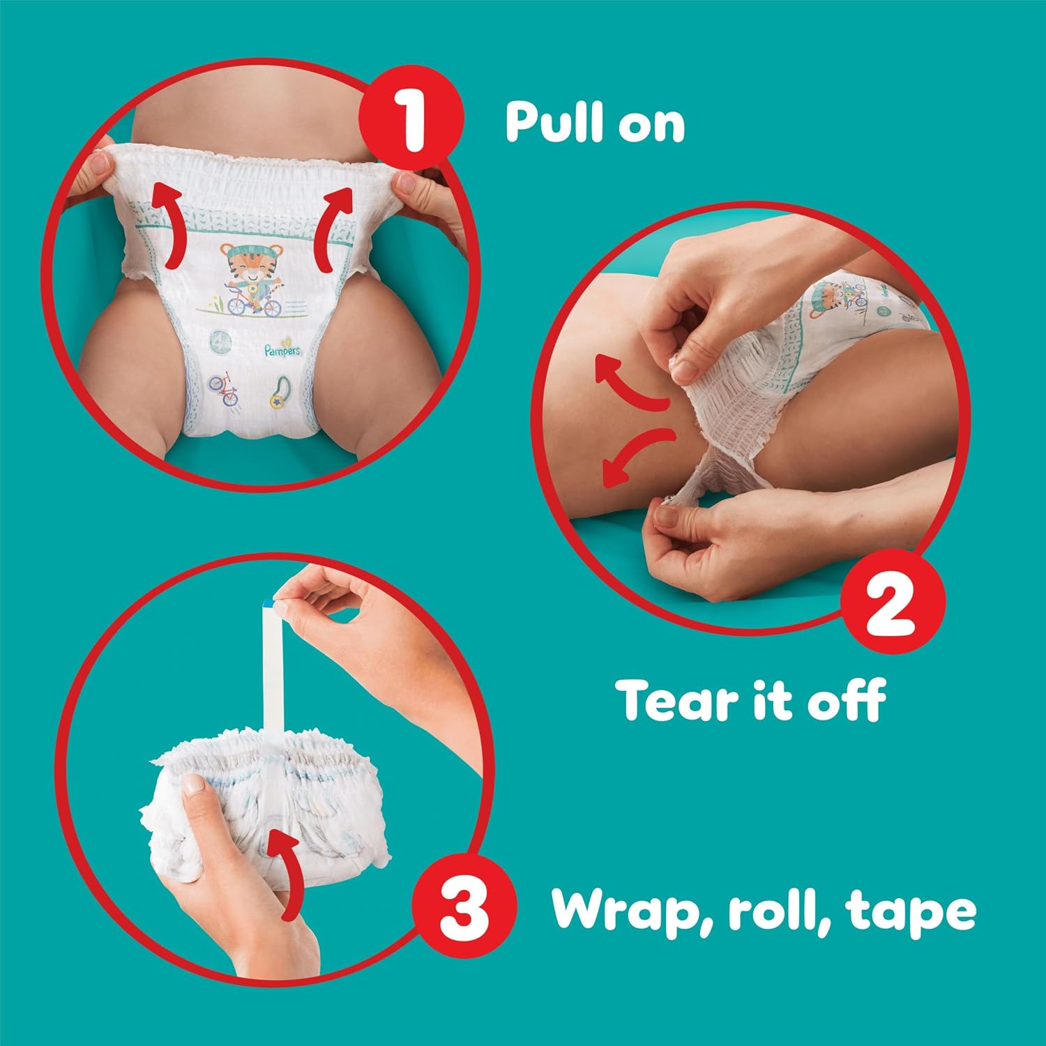 ampers Baby-Dry Nappy Pants (Size 8, Monthly Saving Pack of 117). — photo 8