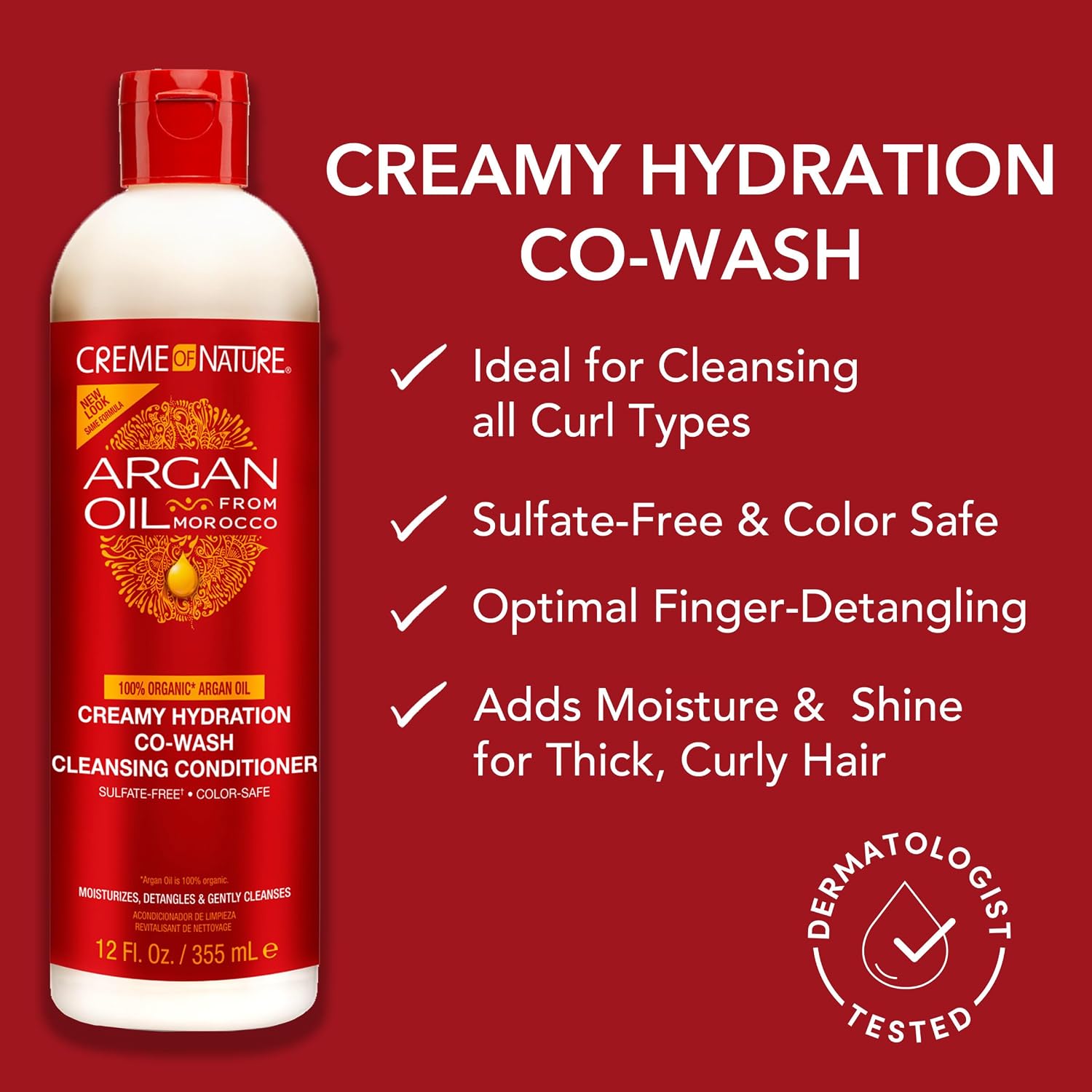 Creme of Nature with Argan Pure-licious co-wash cleansing conditioner 12oz, 12 Ounce — photo 4
