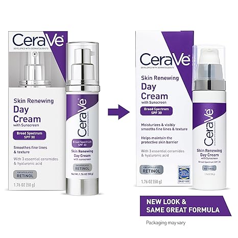 CeraVe Skin Renewing Day Cream SPF 30 50g | Retinol Moisturizer — photo 2
