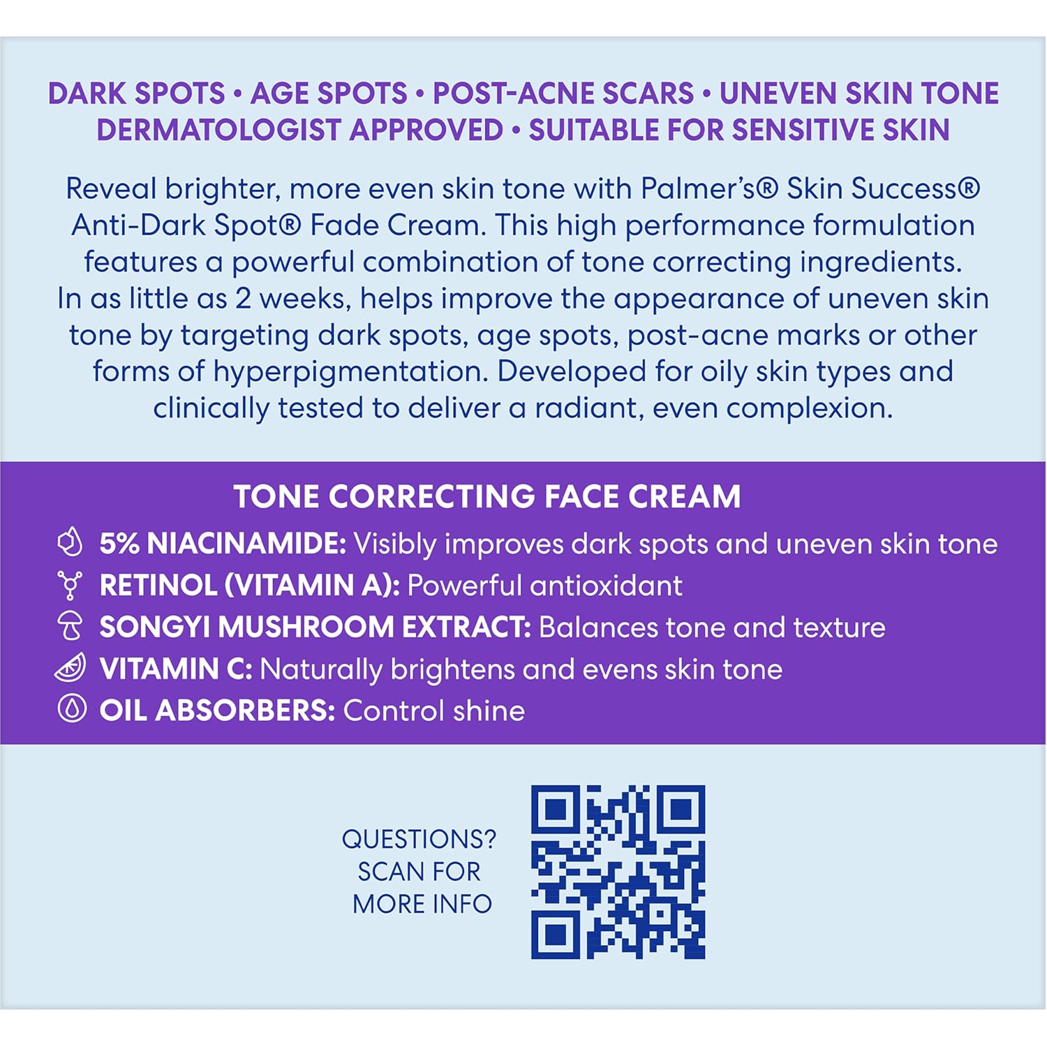 Palmer's Skin Success Anti-Dark Spot Fade Cream for Oily Skin 0.7 oz (75g) jar — photo 8