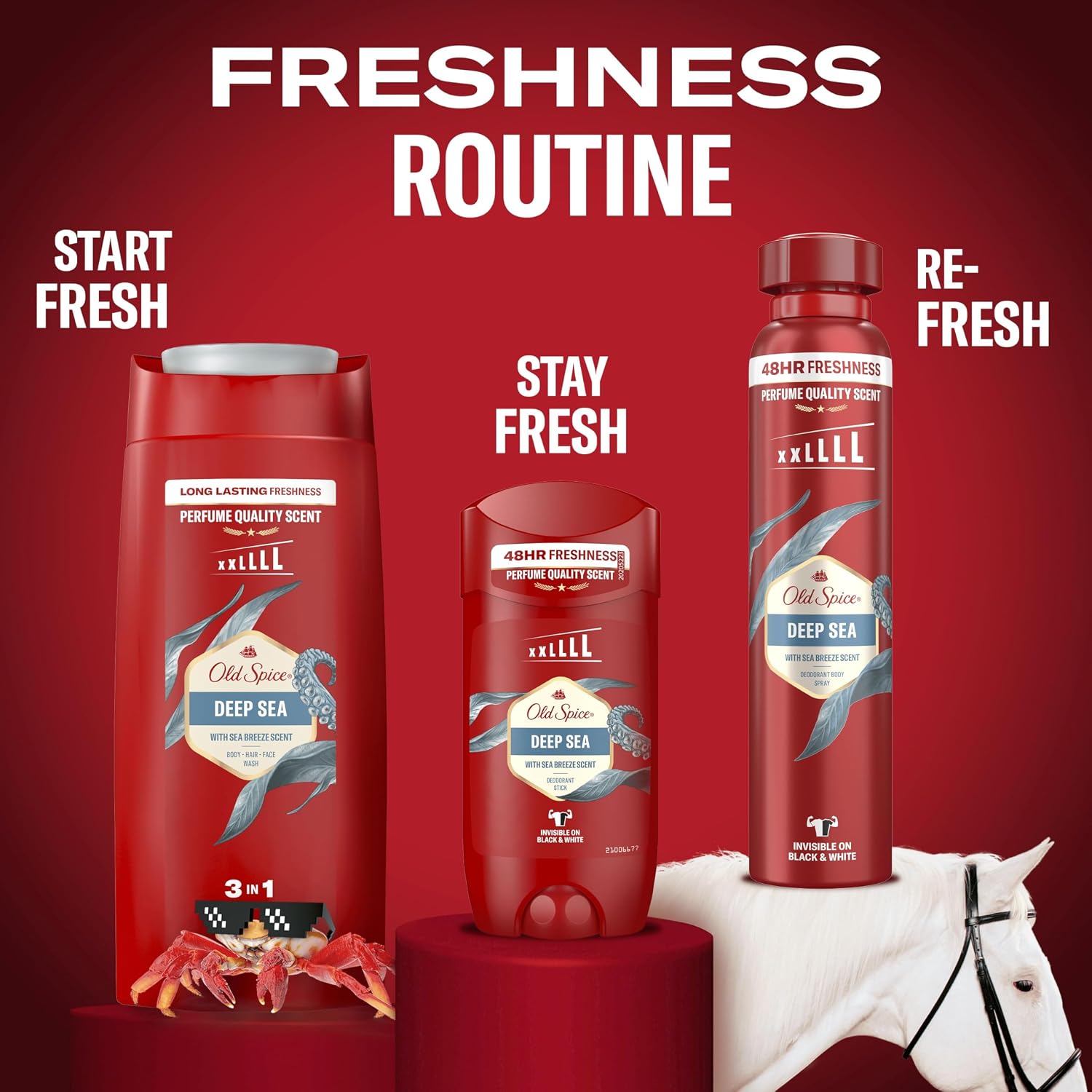 Old Spice Deep Sea 3-in-1 Shower Gel, Body, Face, and Hair Wash 675 ml — photo 3