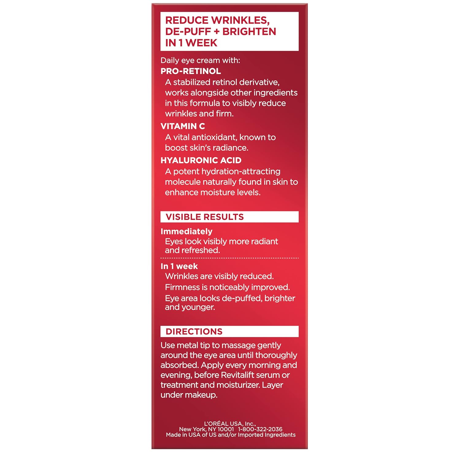 L'Oréal Paris Revitalift Triple Power Anti-Aging Eye Cream (0.5 fl oz / 15ml). — photo 5