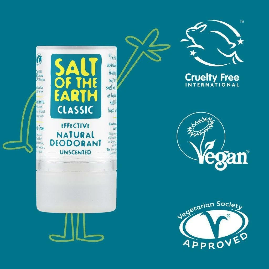 Salt of the Earth Classic unscented natural deodorant stick 90g