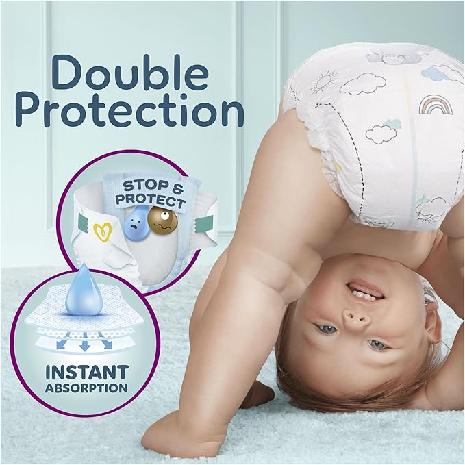 Pampers Premium Protection Size 5 nappies, 54 pack with double protection technology