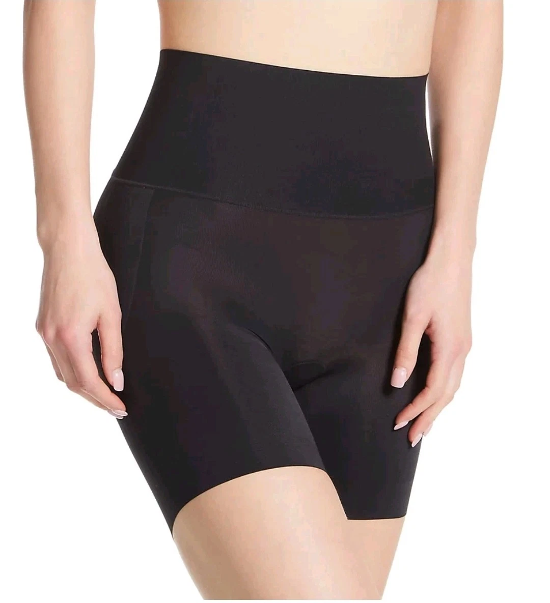 Maidenform black tummy control shapewear shorts with booty lift technology