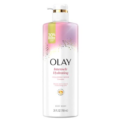 Olay Intensely Hydrating body wash with vitamin B3 and collagen, 768ml pump bottle