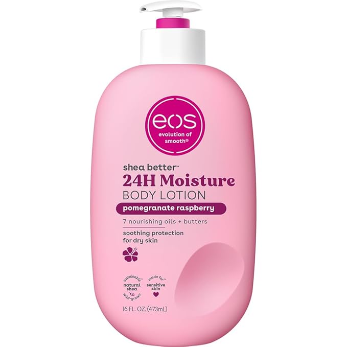 eos Shea Better 24H Moisture Body Lotion pomegranate raspberry 16 fl oz