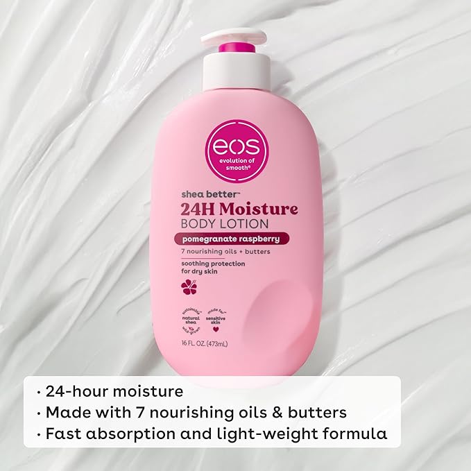 eos Shea Better 24H Moisture Body Lotion Pomegranate Raspberry 16fl oz
