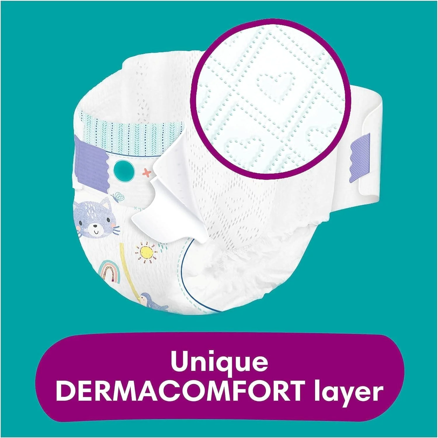 Pampers Baby-Dry nappy pants Size 8 with Dermacomfort layer, 19kg+