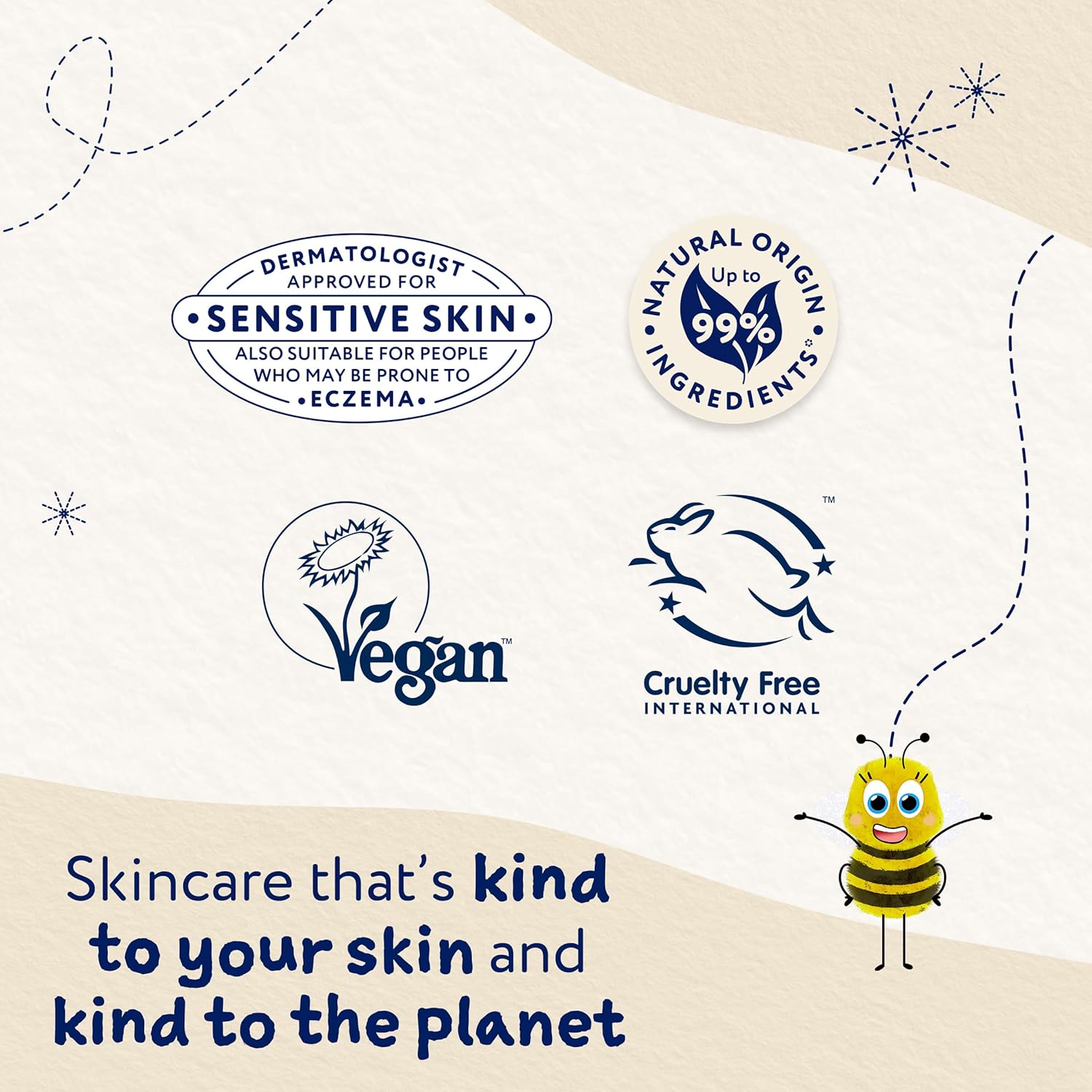 Child's Farm OatDerma Body Wash 250ml with sensitive skin certification badges