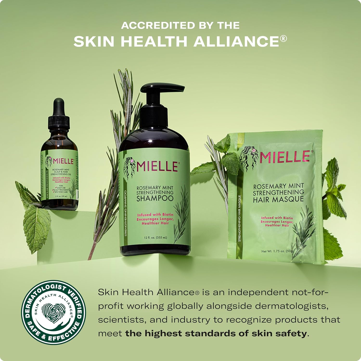 Mielle Organics Rosemary Mint Strengthening Leave-In Conditioner hair treatment bottle