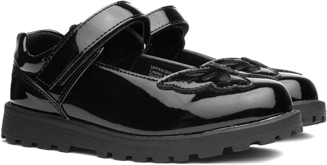 Walkright Lori girls black patent school shoe size 3