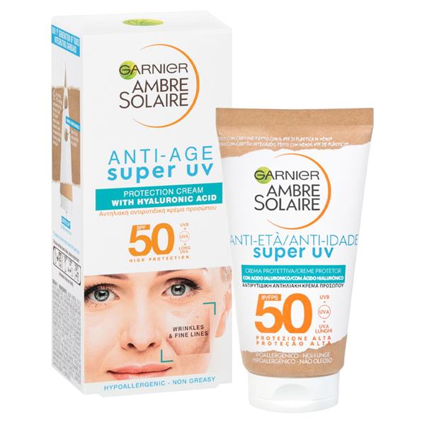 Garnier Ambre Solaire Anti-age Super UV SPF50 face protection cream 50ml tube