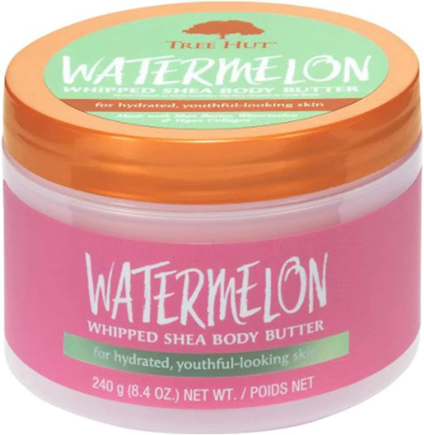 Tree Hut Watermelon Whipped Shea Body Butter 8.4oz pink jar
