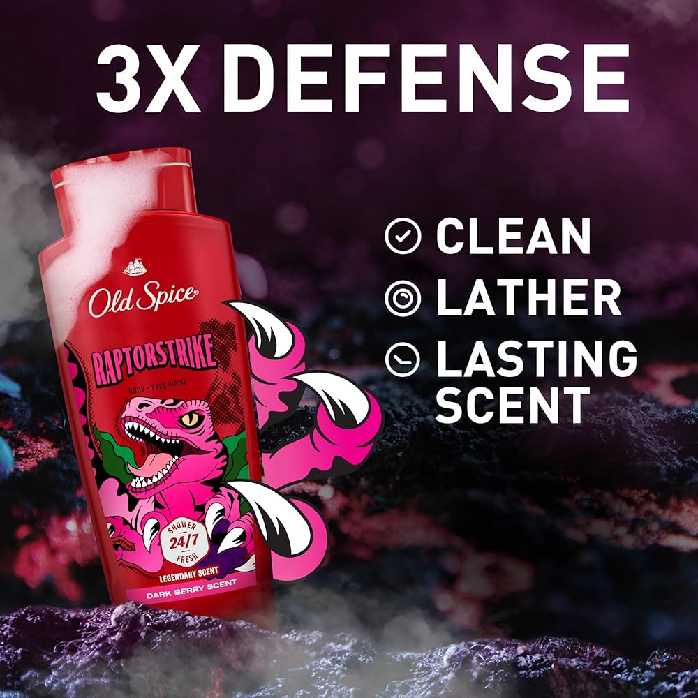 Old Spice Raptorstrike red deodorant 3oz spray bottle