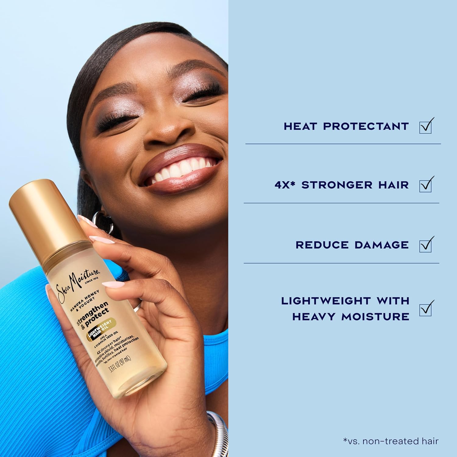 SheaMoisture Strengthen and Protect Oil Manuka Honey Yogurt 3.3 oz bottle