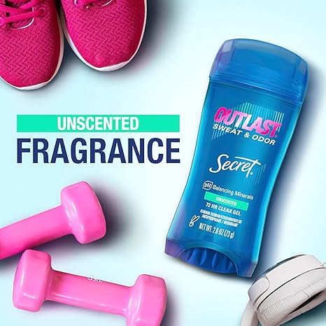 Secret Deodorant Outlast Clear Gel 2.6oz Hygienic Fresh unscented